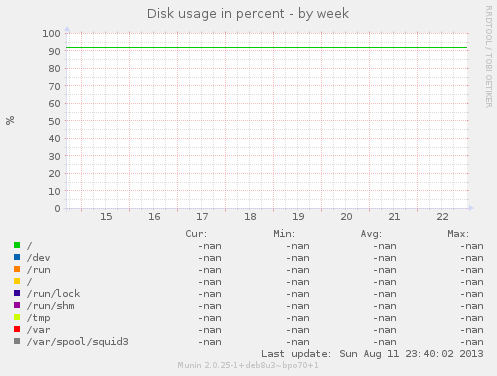 Disk usage in percent